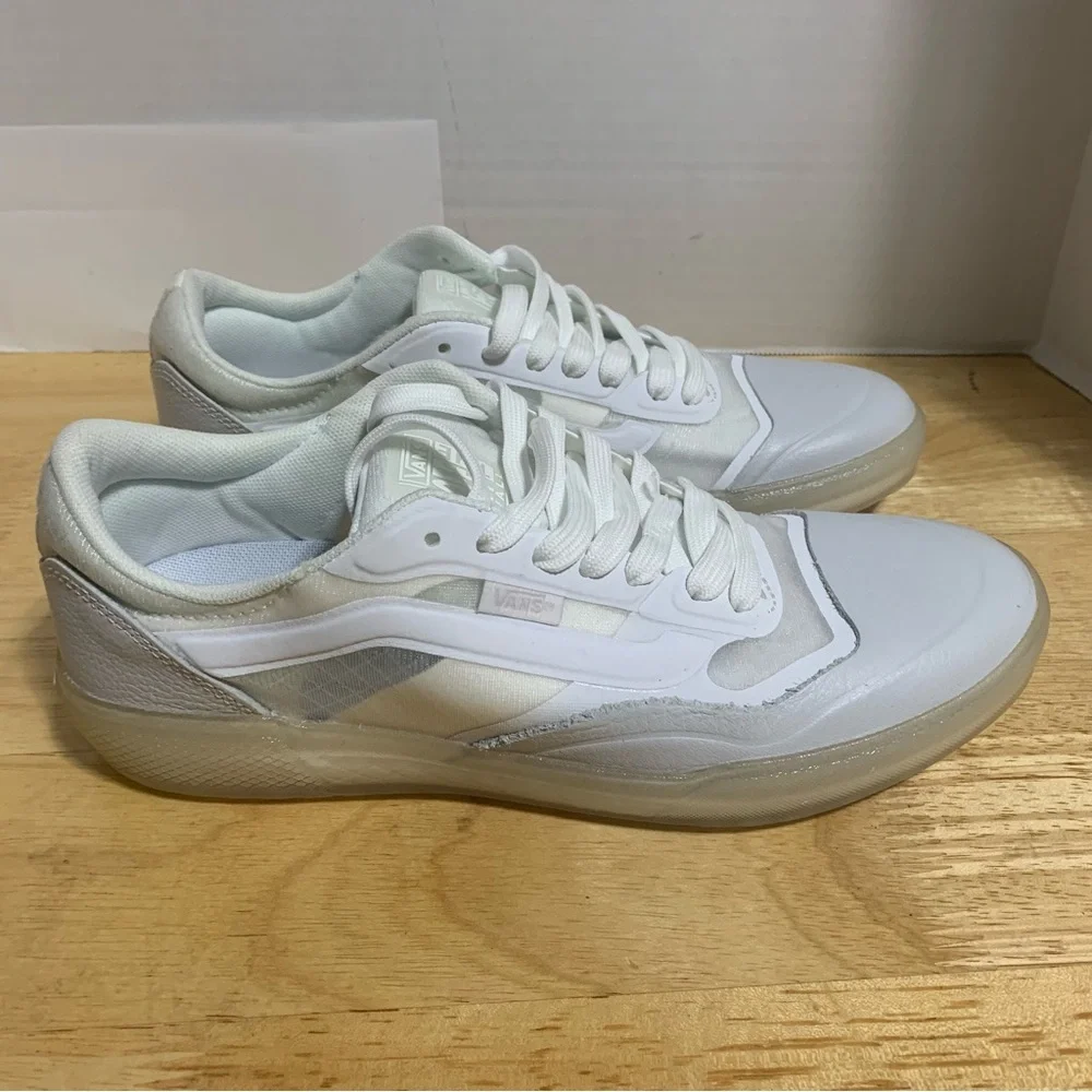 🔥Vans Men's Translucent EVDNT Ultimate Soft Waffle Skate Shoes White Size 6.5🔥